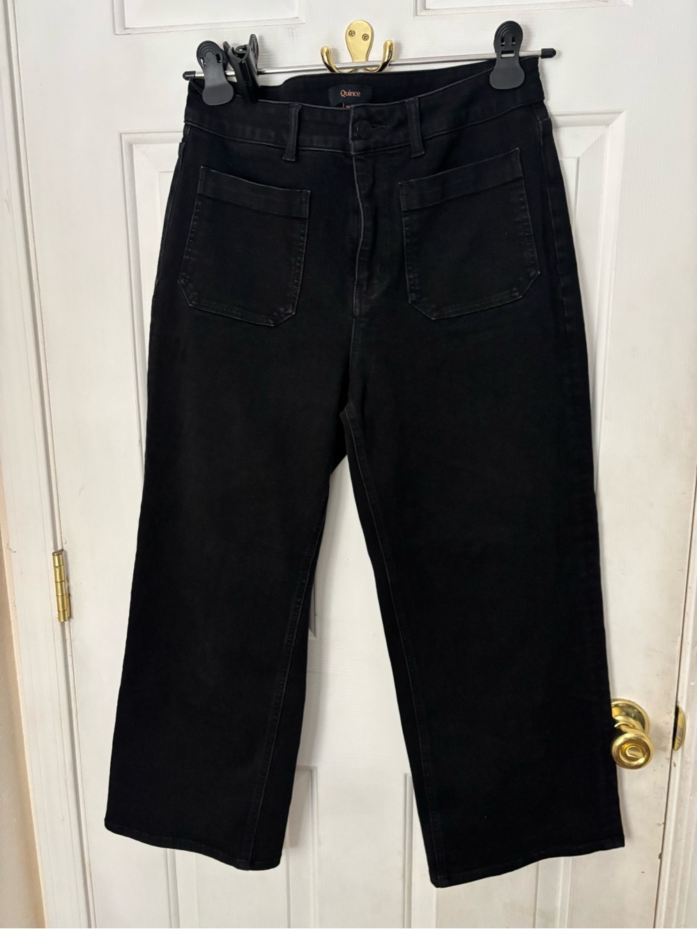 Quince Black Wide-Leg Women's Jeans